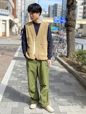 「unfil」｜「アイテム（スウェット）」を使った、GLOSTER stylingさん（メンズ・175cm）の冬コーディネート