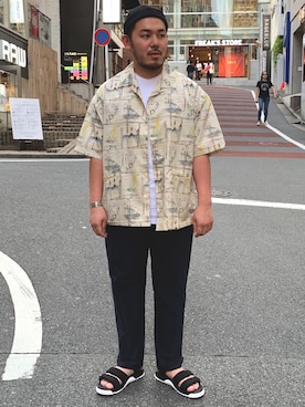 「HELLY HANSEN(ヘリーハンセン)のアイテム」を使った、GLOSTER stylingさん(メンズ・170cm)の夏コーディネート