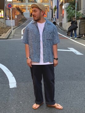 「Jams（ジャムス）のアイテム」を使った、GLOSTER stylingさん（メンズ・170cm）の夏コーディネート