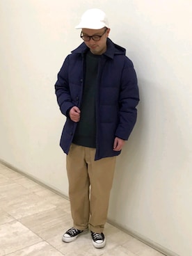 「GLOSTER（グロスター）のアイテム（ダウンジャケット/コート）」を使った、GLOSTER stylingさん（メンズ・170cm）の秋コーディネート