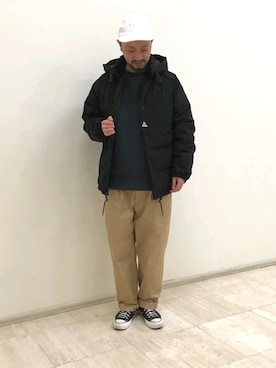 「Cape HEIGHTS（ケープハイツ）のアイテム（ダウンジャケット/コート）」を使った、GLOSTER stylingさん（メンズ・170cm）の秋コーディネート