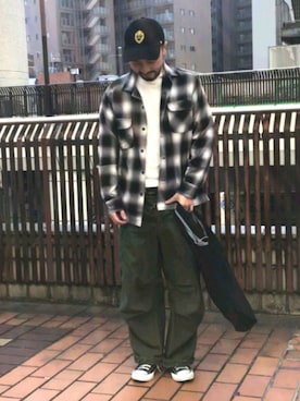 「エコバッグ」｜GLOSTER stylingさん（メンズ・170cm）の冬コーディネート