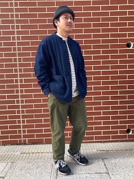 「デニムシャツ」｜GLOSTER stylingさん（メンズ・165cm）の春コーディネート