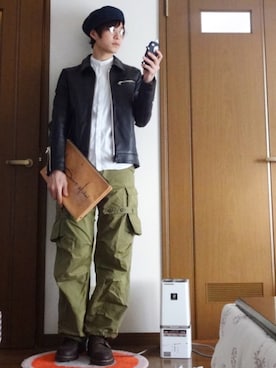 「TALKING ABOUT THE ABSTRACTION（トーキング　アバウト　ジ　アブストラクション）のアイテム（その他パンツ）」を使った、Kenさん（メンズ・173cm）の春コーディネート