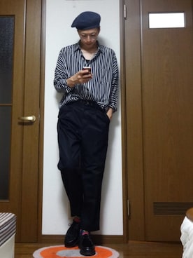 「m's SALUTE（エムズサルート）のアイテム」を使った、Kenさん（メンズ・174cm）の秋コーディネート