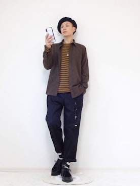 「m's SALUTE（エムズサルート）のアイテム」を使った、Kenさん（メンズ・174cm）の秋コーディネート