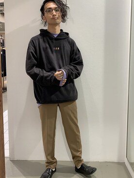 「Gramicci（グラミチ）のアイテム（パーカー）」を使った、INUさん（メンズ・165cm）の秋コーディネート