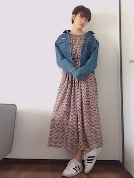 「SOMETHING（サムシング）のアイテム（ジャケット/アウター）」を使った、うっちーさん（レディース・163cm）の春コーディネート