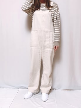 「rps（アールピーエス）のアイテム（サロペット/オーバーオール）」を使った、rps_moriさん（レディース・154cm）の秋コーディネート