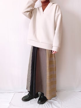「rps（アールピーエス）のアイテム（パーカー）」を使った、rps_moriさん（レディース・154cm）の冬コーディネート