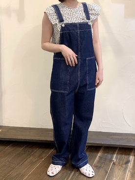 「rps（アールピーエス）のアイテム（オールインワン・サロペット）」を使った、rps_moriさん（レディース・154cm）の夏コーディネート