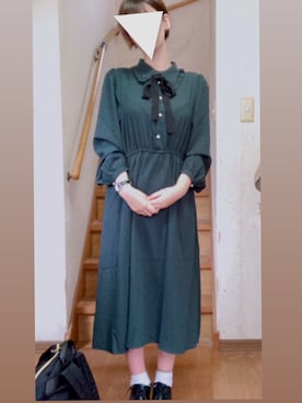「アイテム（ワンピース/ドレス）」を使った、ゆかりおにぎりさん（レディース・160cm・10代）の秋コーディネート
