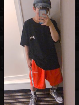 「Doublefocus（ダブルフォーカス）のアイテム（帽子）」を使った、蒼天さん（メンズ・160cm）の夏コーディネート