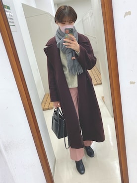 「STUDIOUS（ステュディオス）のアイテム（その他アウター）」を使った、m a  i ☺︎さん（レディース・153cm）の冬コーディネート