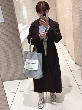 「STUDIOUS（ステュディオス）のアイテム（その他アウター）」を使った、m a  i ☺︎さん（レディース・153cm）の冬コーディネート