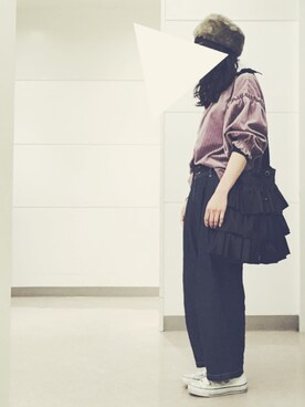 「chambre de charme（シャンブルドゥシャーム）のアイテム（その他トップス）」を使った、𓃱さん（レディース・158cm）の冬コーディネート