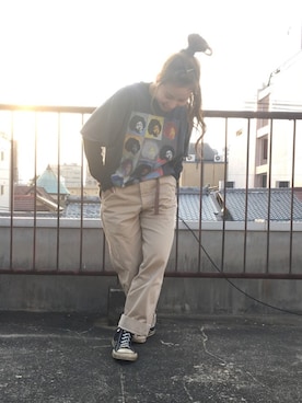 「アイテム（チノパンツ）」を使った、Reiさん（レディース・151cm・20代）の春コーディネート