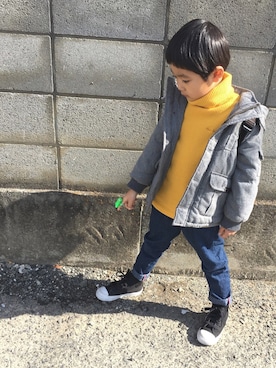 「no brand（ノーブランド）のアイテム（ダウンジャケット/コート）」を使った、smilemaaさん（キッズ・110cm）の冬コーディネート