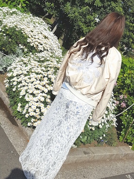 「花見」｜「アイテム（その他アウター）」を使った、アキさん（レディース・152cm）の夏コーディネート
