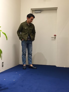 「TRANS CONTINENTS（トランスコンチネンツ）のアイテム（ブルゾン）」を使った、KNSKさん（メンズ・170cm）の春コーディネート