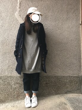 「Kastane（カスタネ）のアイテム（ダッフルコート）」を使った、もぴこさん（レディース・160cm）の冬コーディネート