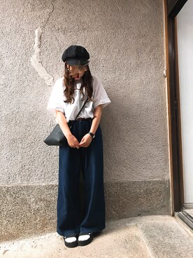 「UBIQ（ユービック）のUBIQ / PLATFORM SANDAL（サンダル）」を使った、もぴこさん（レディース・160cm）の夏コーディネート