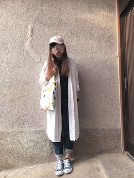 「AIM（エイム）のアイテム（帽子）」を使った、もぴこさん（レディース・160cm）の秋コーディネート