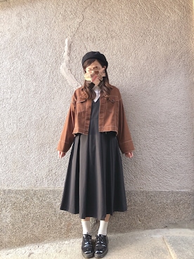 「Crisp（クリスプ）のアイテム（その他シューズ）」を使った、もぴこさん（レディース・160cm）の秋コーディネート