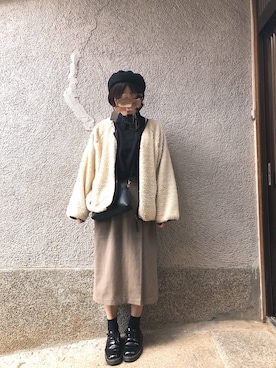 「Crisp（クリスプ）のアイテム（その他シューズ）」を使った、もぴこさん（レディース・160cm）の冬コーディネート