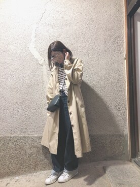 「spring」｜「アイテム（ノーカラージャケット）」を使った、もぴこさん（レディース・160cm）の春コーディネート