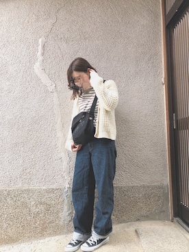 「CONVERSE（コンバース）のCONVERSE ALL STAR　ハイカットスニーカー（スニーカー）」を使った、もぴこさん（レディース・160cm）の春コーディネート