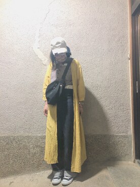 「CONVERSE（コンバース）のCONVERSE ALL STAR　ハイカットスニーカー（スニーカー）」を使った、もぴこさん（レディース・160cm）の春コーディネート