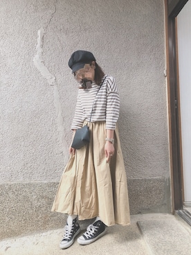 「CONVERSE（コンバース）のCONVERSE ALL STAR　ハイカットスニーカー（スニーカー）」を使った、もぴこさん（レディース・160cm）の夏コーディネート