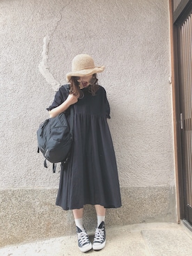 「CONVERSE（コンバース）のCONVERSE ALL STAR　ハイカットスニーカー（スニーカー）」を使った、もぴこさん（レディース・160cm）の夏コーディネート