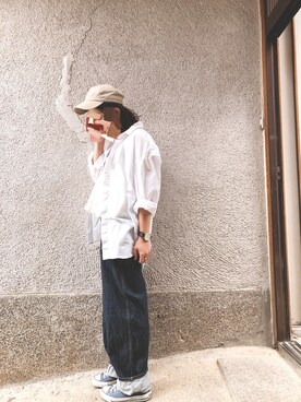 「QUEENHEAD（クイーンヘッド）のアイテム（キャップ）」を使った、もぴこさん（レディース・160cm）の秋コーディネート