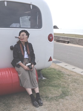 「無印良品（ムジルシリョウヒン）のアイテム（デニムジャケット）」を使った、もぴこさん（レディース・160cm）の秋コーディネート