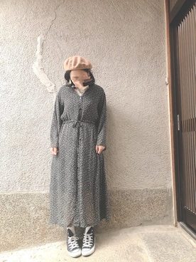 「CONVERSE（コンバース）のCONVERSE ALL STAR　ハイカットスニーカー（スニーカー）」を使った、もぴこさん（レディース・160cm）の秋コーディネート