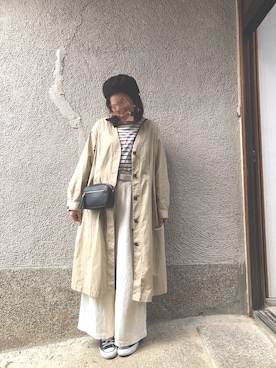 「CONVERSE（コンバース）のCONVERSE ALL STAR　ハイカットスニーカー（スニーカー）」を使った、もぴこさん（レディース・160cm）の秋コーディネート