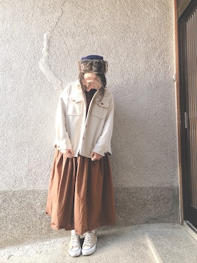 「cepo（セポ）のアイテム（その他アウター）」を使った、もぴこさん（レディース・160cm）の冬コーディネート