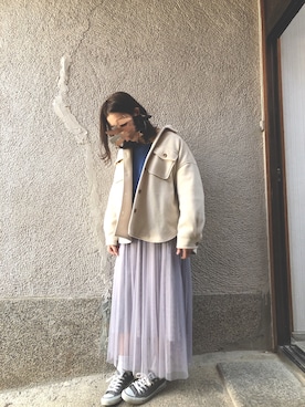 「cepo（セポ）のアイテム（その他アウター）」を使った、もぴこさん（レディース・160cm）の冬コーディネート