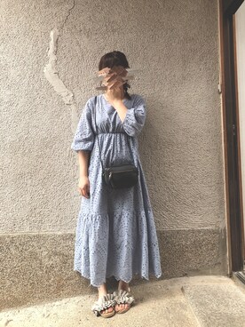 「BASE（ベース）のアイテム（シューズ）」を使った、もぴこさん（レディース・160cm）の夏コーディネート