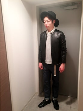 「BACK NUMBER（バックナンバー）のアイテム（スウェット）」を使った、おーしゃんさん（メンズ・169cm）の冬コーディネート