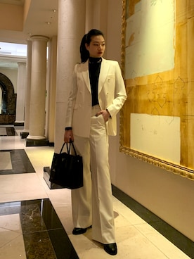 「スーツコーデ」｜Lin-coさん（レディース・172cm）の冬コーディネート