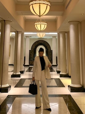 「スーツコーデ」｜Lin-coさん（レディース・172cm）の冬コーディネート