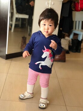 「Carter's（カーターズ）のアイテム」を使った、fujibearさん（レディース・80cm）の冬コーディネート