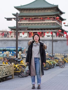 「lapalette（ラパレット）のアイテム」を使った、兔子酱兔子酱さん（レディース・166cm）の冬コーディネート