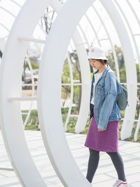 「TYAKASHAのアイテム（帽子）」を使った、兔子酱兔子酱さん（レディース・166cm）の春コーディネート