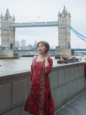 「UNKNOWN.（アンノウン）のアイテム（ワンピース/ドレス）」を使った、兔子酱兔子酱さん（レディース・166cm）の秋コーディネート