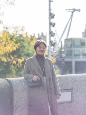 「NICE CLAUP（ナイスクラップ）のアイテム（ピーコート）」を使った、兔子酱兔子酱さん（レディース・166cm）の秋コーディネート