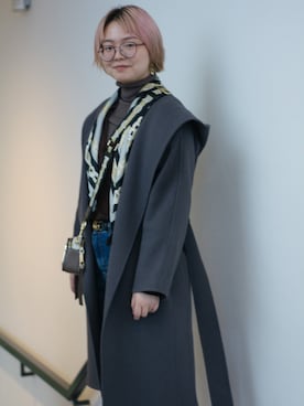 「MARC JACOBS（マークジェイコブス）のアイテム（クラッチバッグ）」を使った、兔子酱兔子酱さん（レディース・166cm）の冬コーディネート